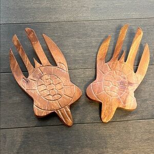 Wooden Salad Forks in Turtle Optics 🐢